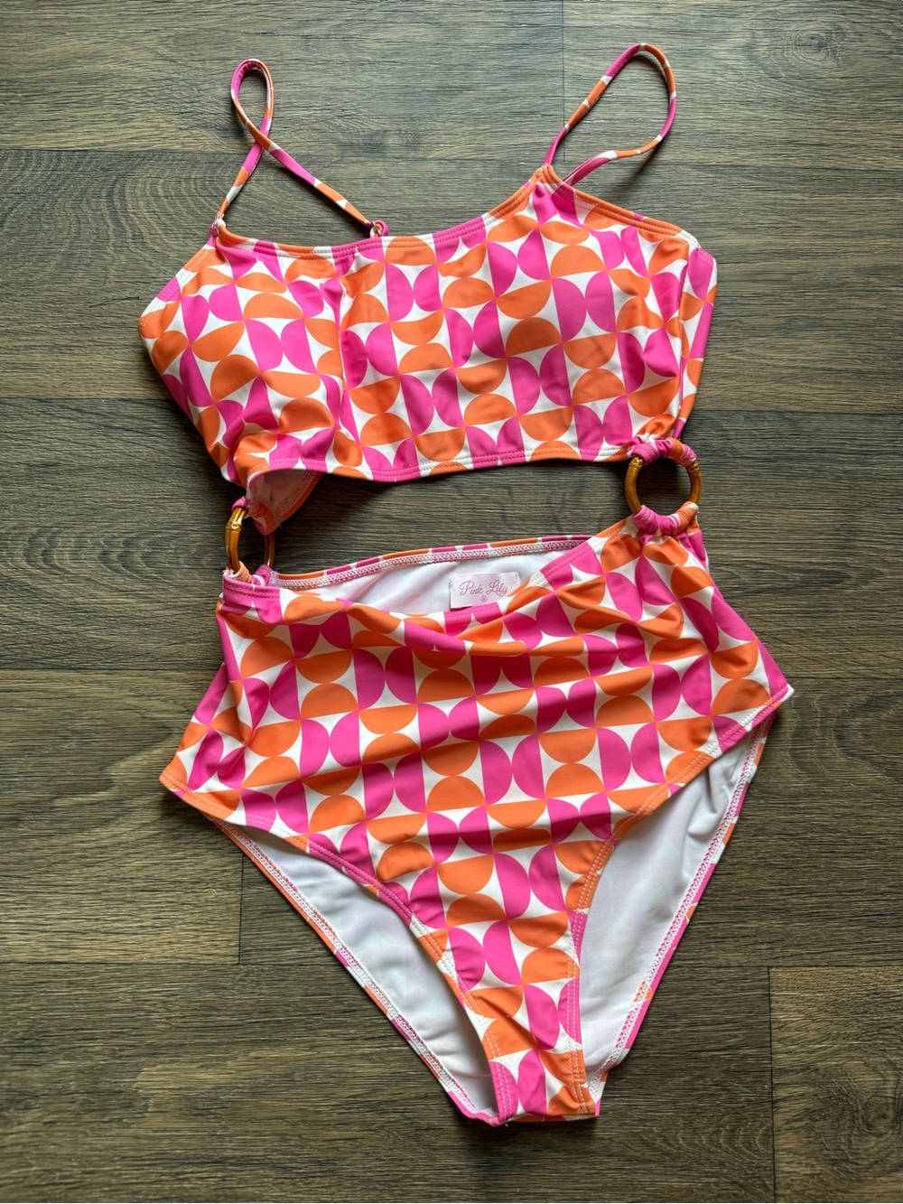 NWT- Pink Lily- One Piece Swimsuit- Size Medium